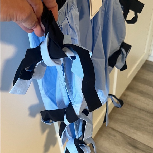 English Factory Light Blue Off-Shoulder Blouse - Picture 3 of 5